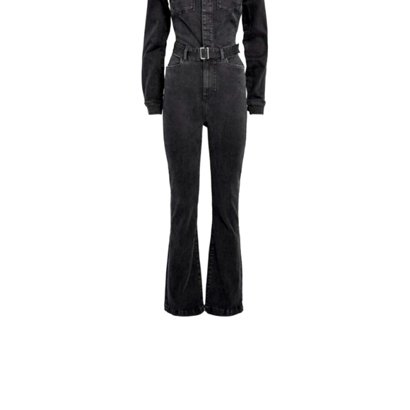 Paige Black Denim Jumpsuit - Size 2 - Picture 1 of 6